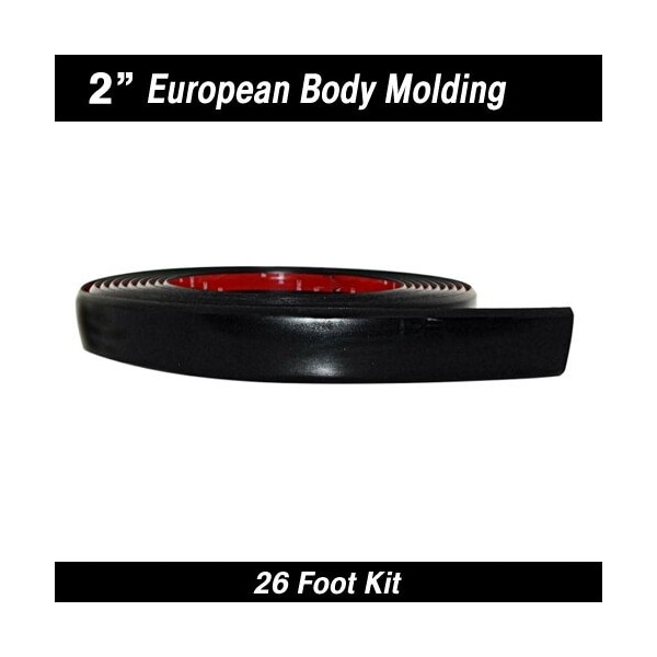 Cowles Products PROTEKTOTRIM BODY SIDE MOLDING, 2IN EURO STYLE, 26FT KIT, BLACK 33-121 - main